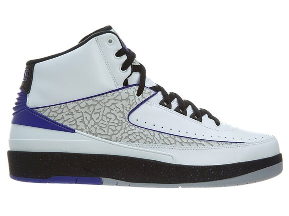 Nike Mens Air Jordan 2 Retro "Iron Purple" Leather Basketball Shoes